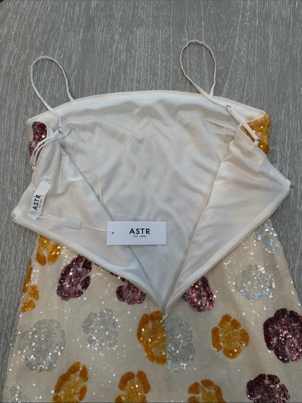 Abelia Sequin Floral Mini Dress ASTR The Label - Picture 6 of 8